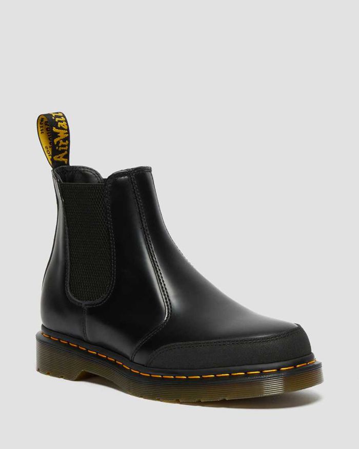 Dr Martens Chelsea Boots Herre Svart 2976 Guard Panel Læder 4869XIZCN